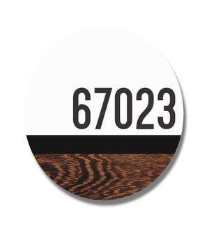 Personalized Zip Modern Walnut Black Stripe Circle